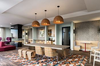 Eat-In Table With High Chairs In Clubhouse at 23rd Place Apartments, Chicago, 60616